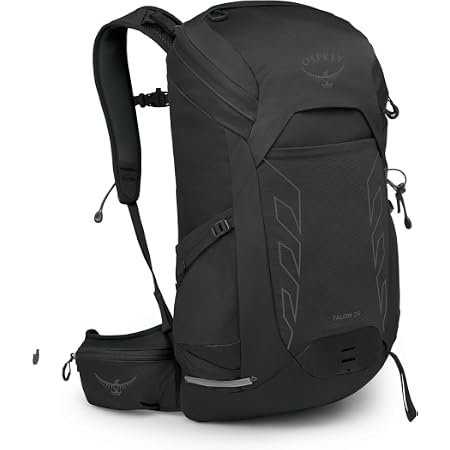 Osprey Talon 26L Men's Lightweight Hiking Backpack, Black OS | daypack, travel daypack, camping pack, Black color, OS size