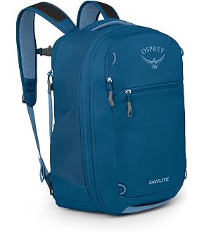 Osprey Daylite Expandable 26+6 Travel Pack, Blue OS | travel backpack, carry on bag, laptop sleeve, personal item, Blue color